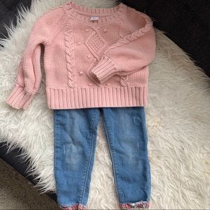 Zara jeans and Gap sweater